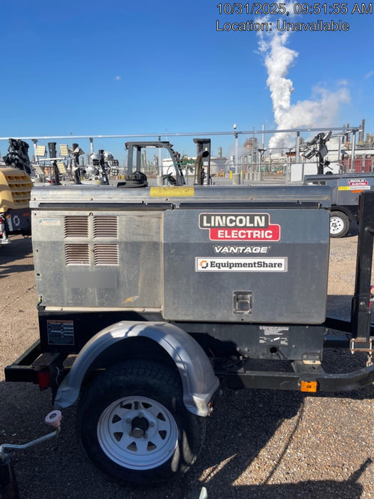 2020 Lincoln Electric Vantage 322 Welder Ready-Pak 3, w/ GPS & Decals (includes trailer, cable rack, fender light kit)