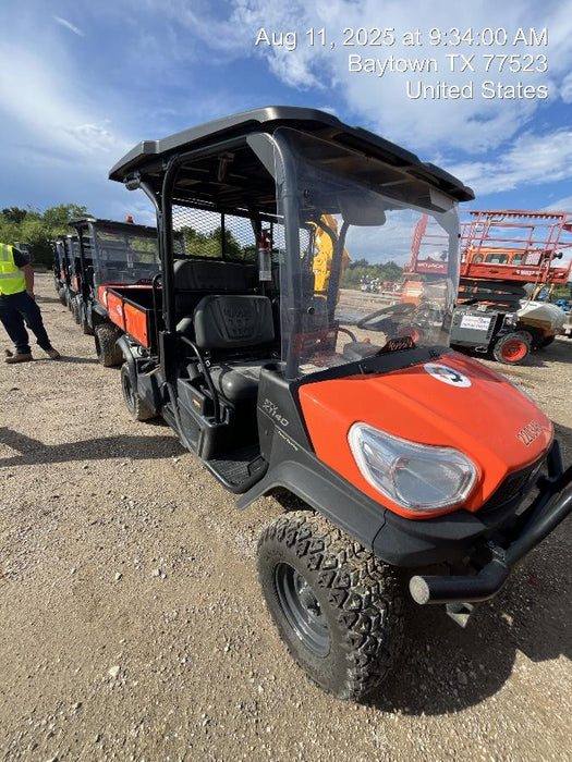 2022 Kubota RTV-X1140W-H Plastic Canopy, Windshield Acrylic Clear, LED Strobe Light, Wire Harness Kit, Back up Alarm