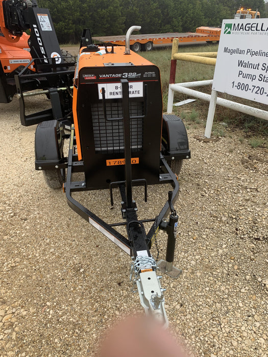 2021 Lincoln Electric Vantage 322 Vantage 322 Ready Pak 3 w/ Decals, ORANGE (includes trailer, cable rack, fender light kit) NO Telematics