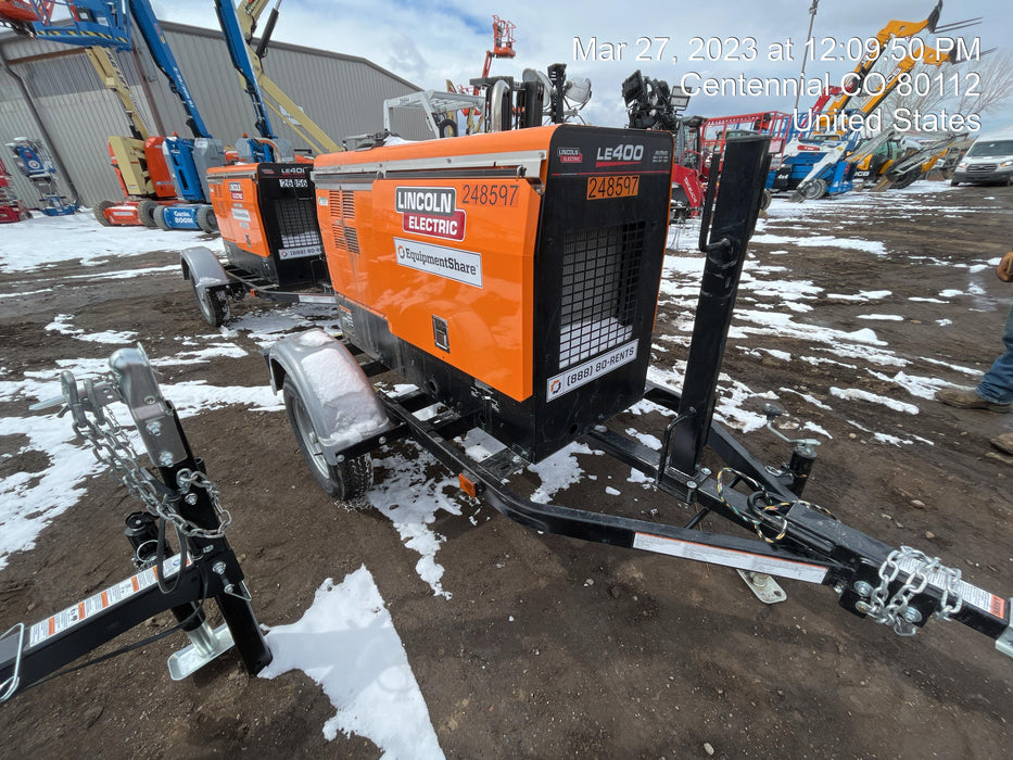 2022 Lincoln Electric LE400 Kubota V1505, Trlr, Cable Rack, Light Kit, ES Decals, T3