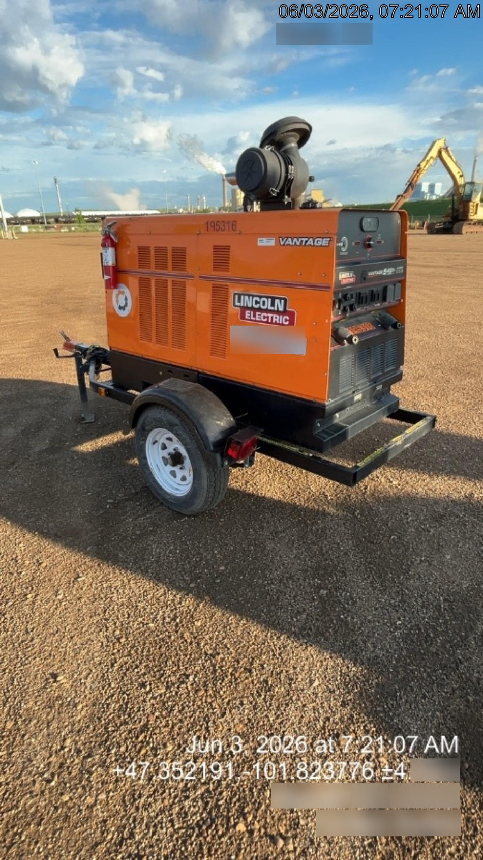 2023 Lincoln Electric Vantage 549X Crosslink Technology, Trailer Mounted, ES Decals, T3