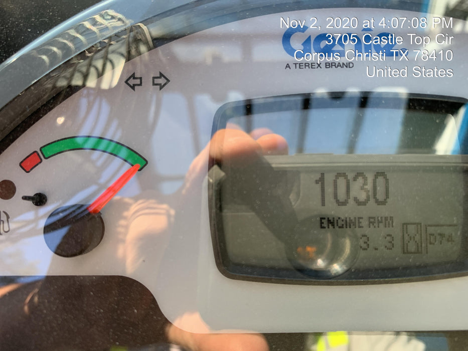 2020 Genie GTH-844 Cab/Heat/Air, Solid Tires, Work Lights, Beacon, Aux Hydraulics, Back up Alarm, Lifting Eye