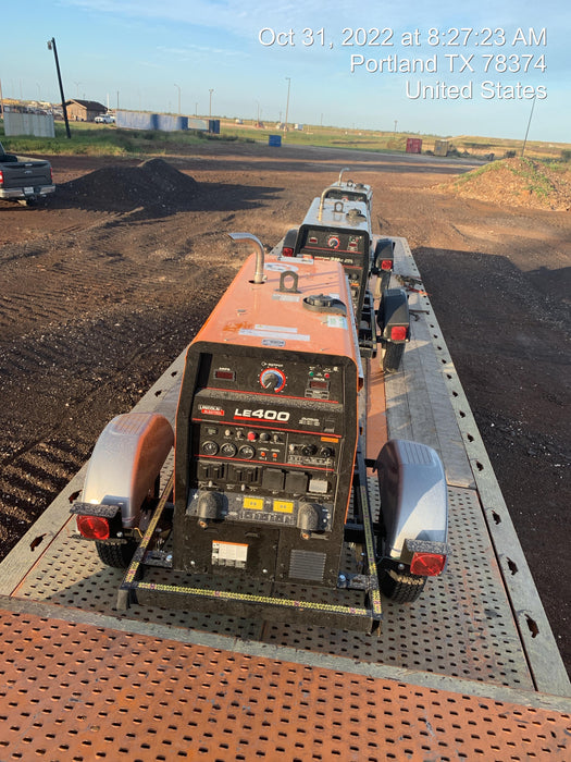 2022 Lincoln Electric LE400 Kubota V1505, Trlr, Cable Rack, Light Kit, ES Decals, T3