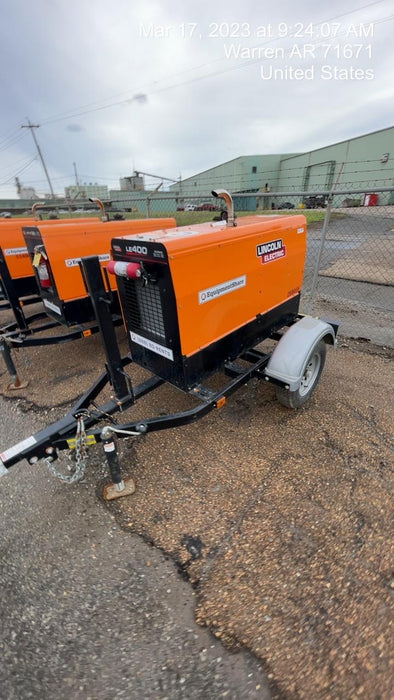 2022 Lincoln Electric LE400 Kubota V1505, Trlr, Cable Rack, Light Kit, ES Decals, T3