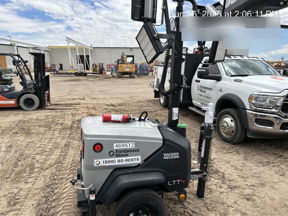2024 Wacker Neuson LTT4 Diesel, Kohler KDW702, Deep Sea Controller, Auto Start, LED 320W, Bypass Outlet, T3