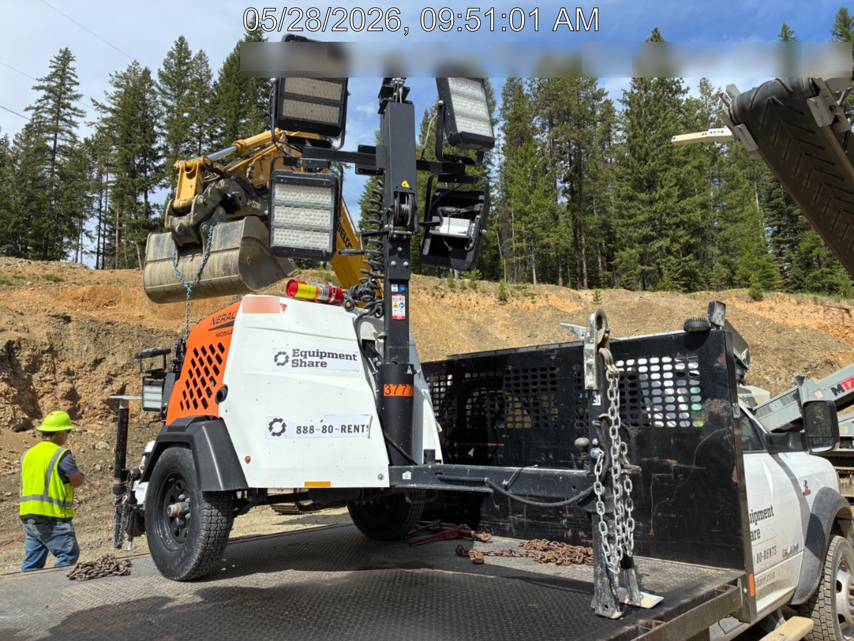 2023 Generac MLT2 Diesel, Flex Switch 120V Input, Powerzone Controller, 
(4) 320W LED Lights, 4kW Generator, 39.9 Gal Fuel Tank, 2" Ball, T3