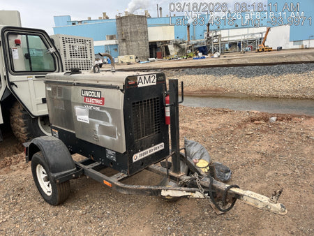 2019 Lincoln Electric Vantage 322 Ready-Pak 3, Two Wheel Trailer, Fender and Light Kit, Cable Rack
