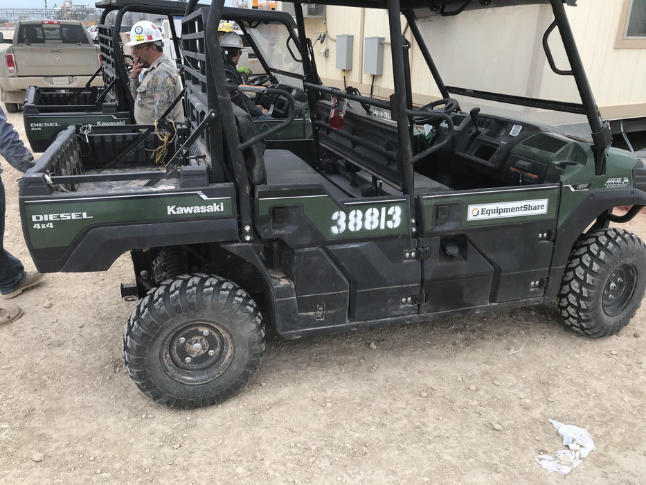 2019 Kawasaki Mule PRO-DXT Standard Options, Backup Alarm, Beacon, Plastic Hard Top, Poly Windshield, Horn Kit