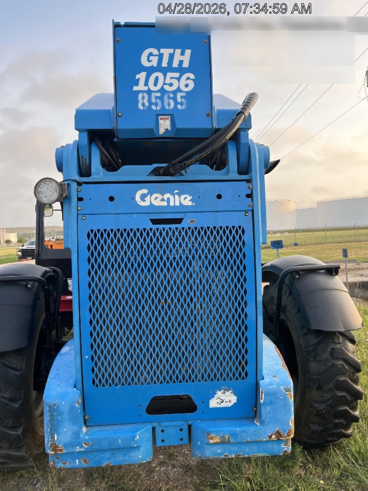 2018 Genie GTH-1056 Genie GTH-1056 w/Open ROPS, Solid Tires, Work Light/Beacon, 60" Carriage and Forks