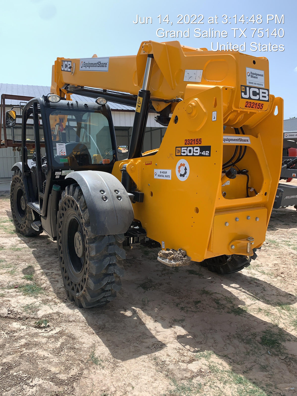2022 JCB 509-42 74Hp Dsl, Canopy, Sld Tires, LED WL, Bcn, L Hook, EST
