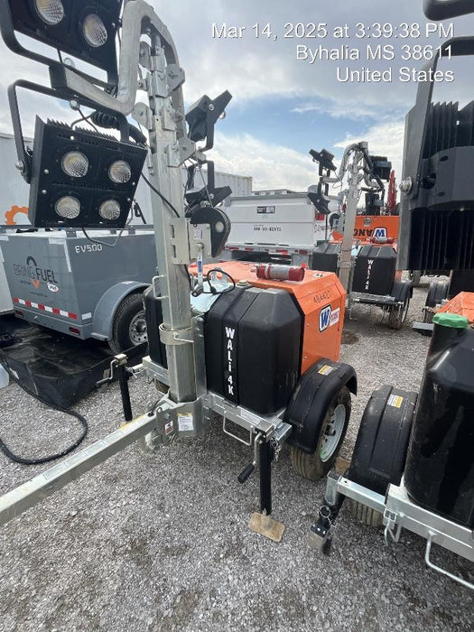 2024 Wanco WLTT-4MM4K Diesel, Mitsubishi L2E, 9.0HP @1800 rpm, Deep Sea Controller, Shore Power Plug, Auto Start, (4) 350W LED Floodlights, 4kW Generator, 60 Gal Fuel Tank, 2" Ball, T3