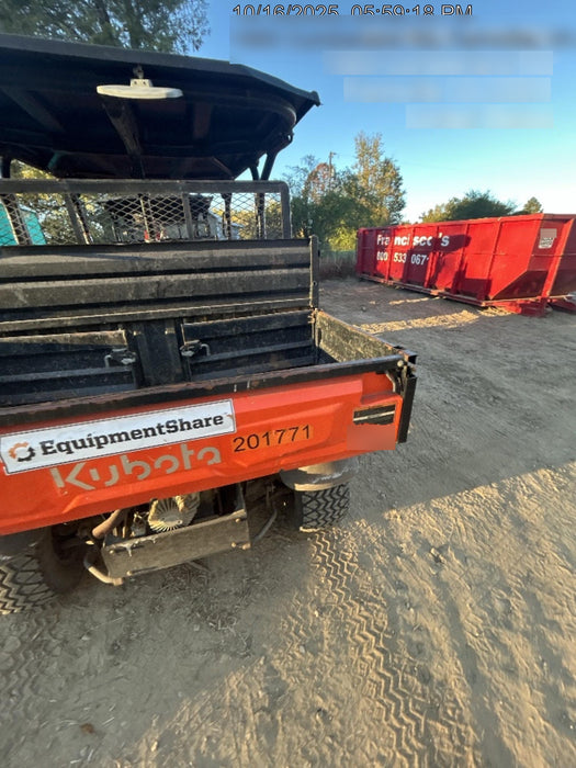 2022 Kubota RTV-X1140W-H Plastic Canopy, Windshield Acrylic Clear, LED Strobe Light, Wire Harness Kit, Back up Alarm