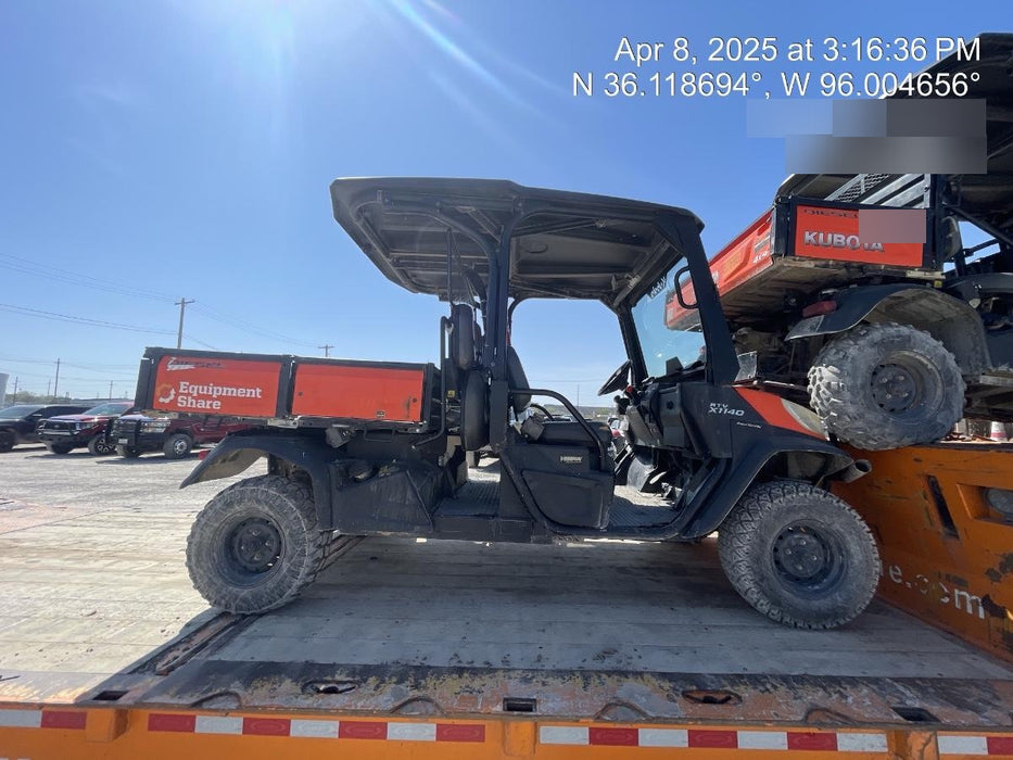 Kubota RTV-X1140W-H Kubota RTVX1140WH 4wd Utility Cart, LED Strobe, Windshield Tempered Glass, Pastic Canopy, Wire Harness Kit, Backup Alarm