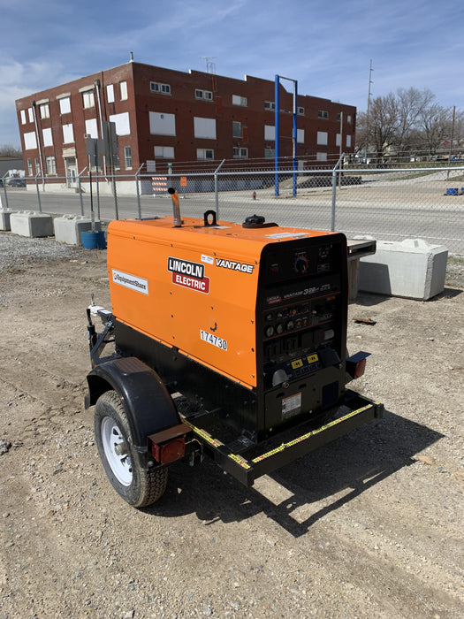 2021 Lincoln Electric Vantage 322 Vantage 322 Ready Pak 3 w/ Decals, ORANGE (includes trailer, cable rack, fender light kit) NO Telematics