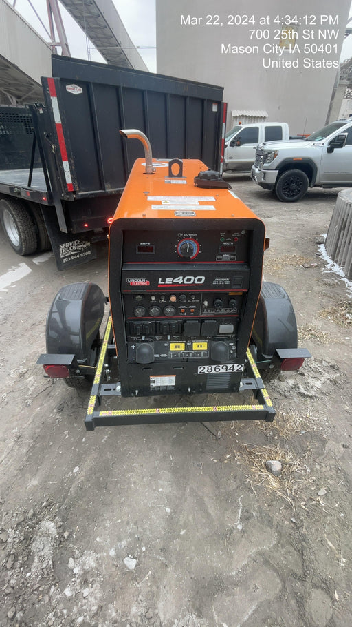 2022 Lincoln Electric LE400 Kubota V1505, Trlr, Cable Rack, Light Kit, ES Decals, T3