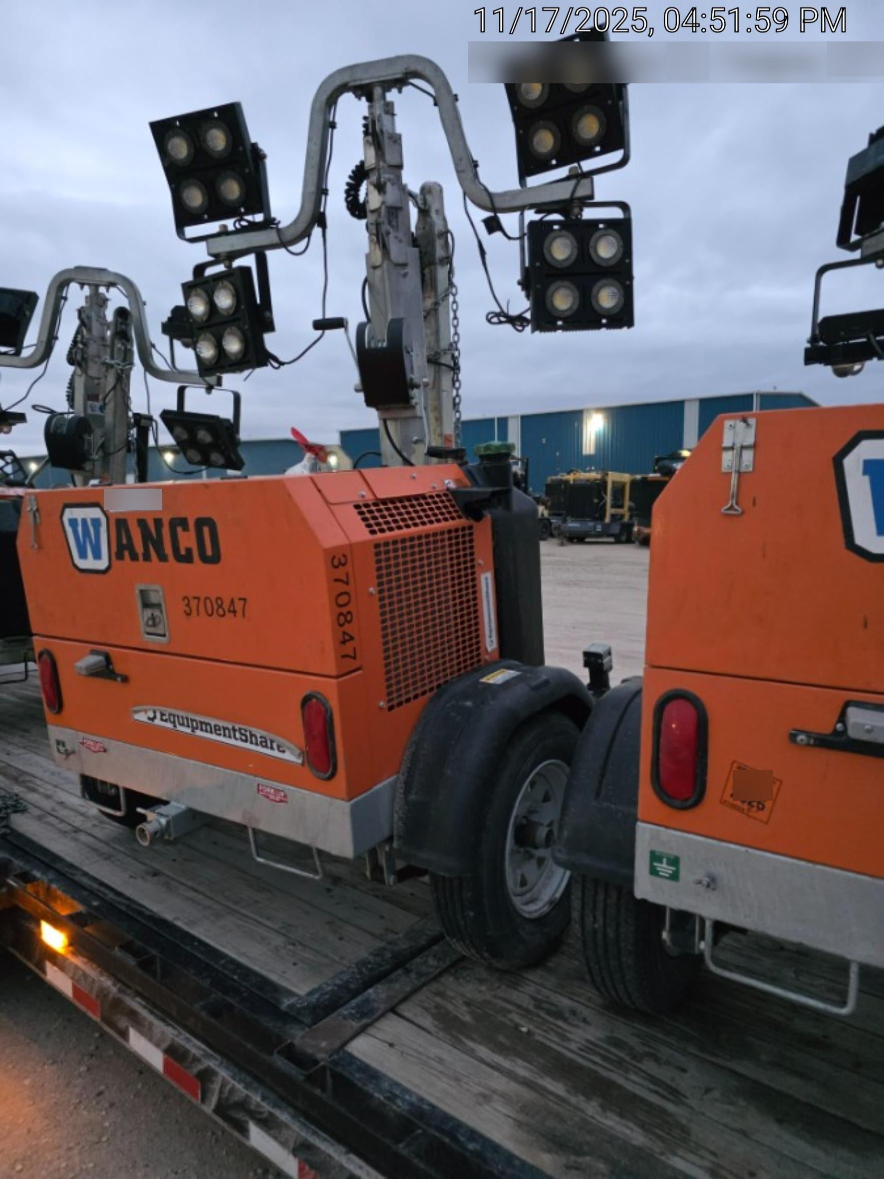 2023 Wanco WLTT-4MM4K Diesel, Deep Sea Controller, Shore Power Plug, Auto Start, (4) 350W LED Floodlights, 4kW Generator, 60 Gal Fuel Tank, 2" Ball, T3