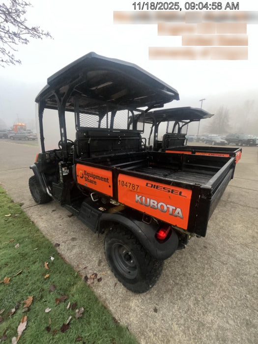 2020 Kubota RTV-X1140W-H 4WD utility cart -LED strobe -Windshield tempered glass -Plastic canopy -Wire harness kit -Backup alarm