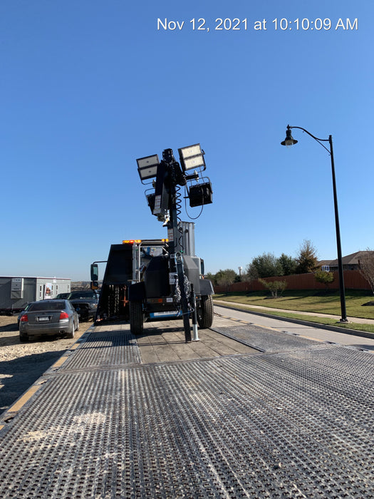 2021 Allmand NLV3GR (4) LED Light Fixture 350W, 23' Vertical Mast, 3kW Prime, Towable, Deep Sea L401, Leveling Jacks, Yanmar T4F 5.8hp