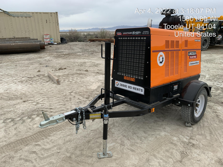 2021 Lincoln Electric Vantage 549X Ready Pak 3, ORANGE (includes trailer, cable rack, fender light kit)