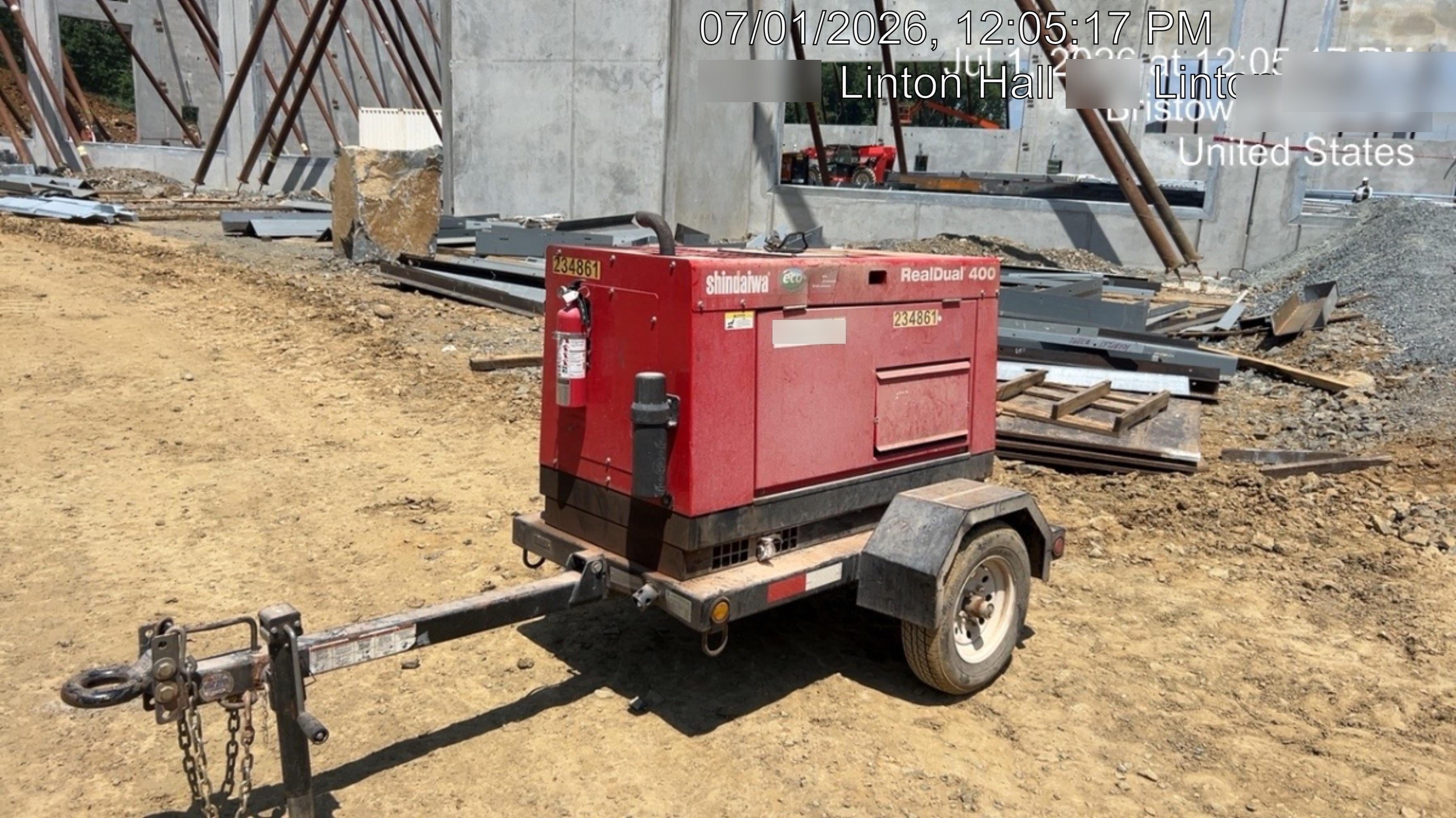 2022 Shindaiwa DGW400MDL Kubota D902 Engine, 23 HP, Dual Op Welder, Wire, Arc, Droop Stick, Tig, and CC Stick Functionality, Simulphase, 3 Phase and 1 Phase Gen Output, Single Axle NB Trlr, Slr Trckl Chrg 12V 12W, Fire Ext