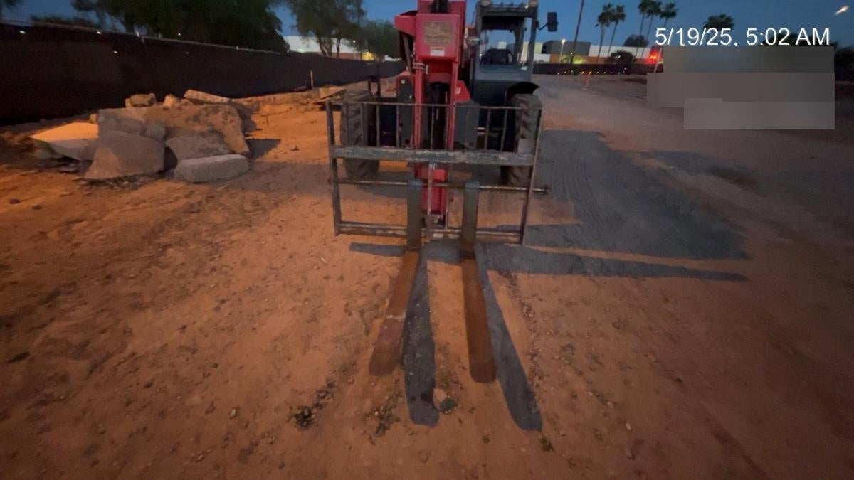 2019 Manitou MTA8044 MTA 8044 - 74 HP T4, Canopy, Worklights/Strobe, Beacon, 66" Carriage, 48" Forks, Solid Tires, Lift Hook, Aux Hydraulics