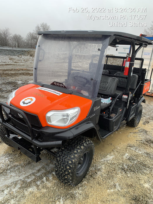 2021 Kubota RTV-X1140W-H Plastic Canopy, Windshield Acrylic Clear, LED Strobe Light, Wire Harness Kit, Back up Alarm
