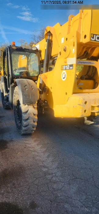 2019 JCB 512-56 Canopy, 109 HP, Solid Tires, STD Worklight, Beacon, Aux Hydraulics, Lifting Eye, Back up Alarm w/66" Carriage/60" Forks