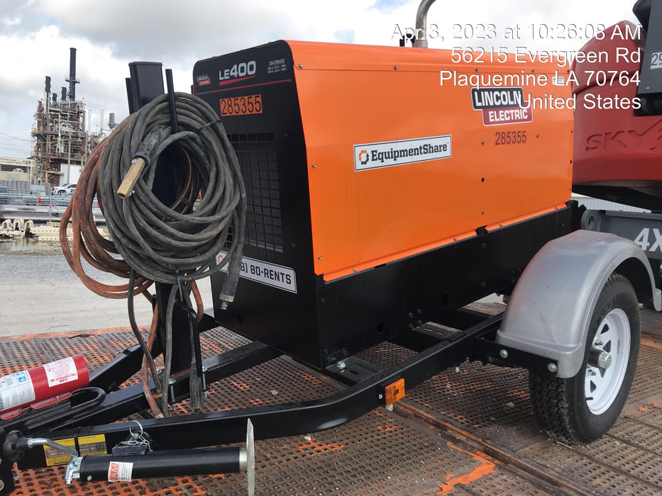 2022 Lincoln Electric LE400 Kubota V1505, Trlr, Cable Rack, Light Kit, ES Decals, T3