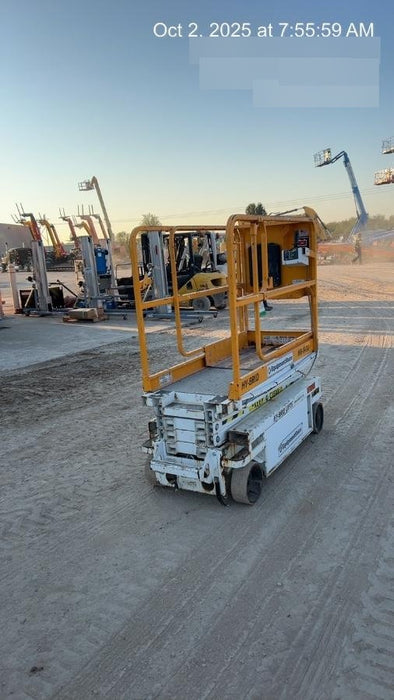 Custom Equipment HB-1430 <ul>
 <li>Hy-Brid Scissor Lift</li>
  <li>Platform capacity up to 670 lbs.</li>
  <li>Working height up to 20 ft</li>
  <li>Weighs under 1,700 lbs.</li>
  <li>Non-marking wheels </li>
</ul>