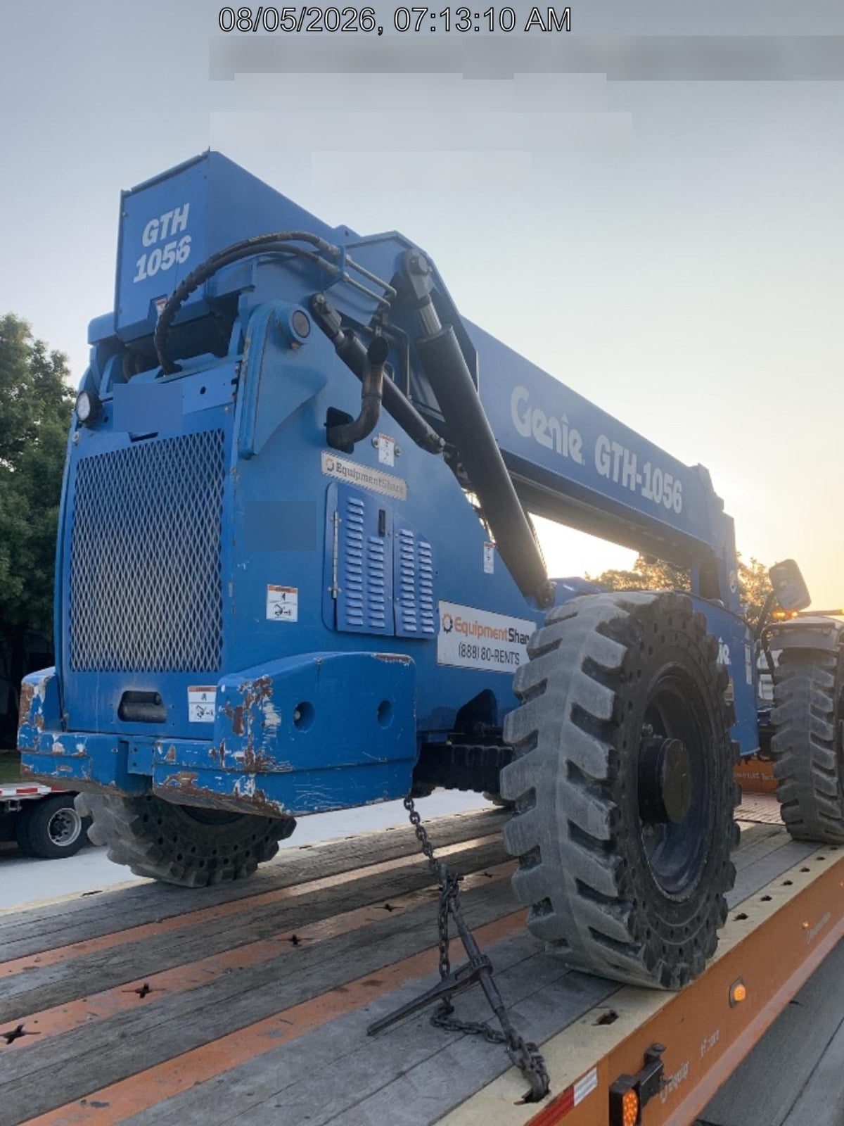 2018 Genie GTH-1056 Genie GTH-1056 w/ROPS, Work Lights, Solid Tires, RH Cab Mesh, Beacon, 60" Carriage and Forks