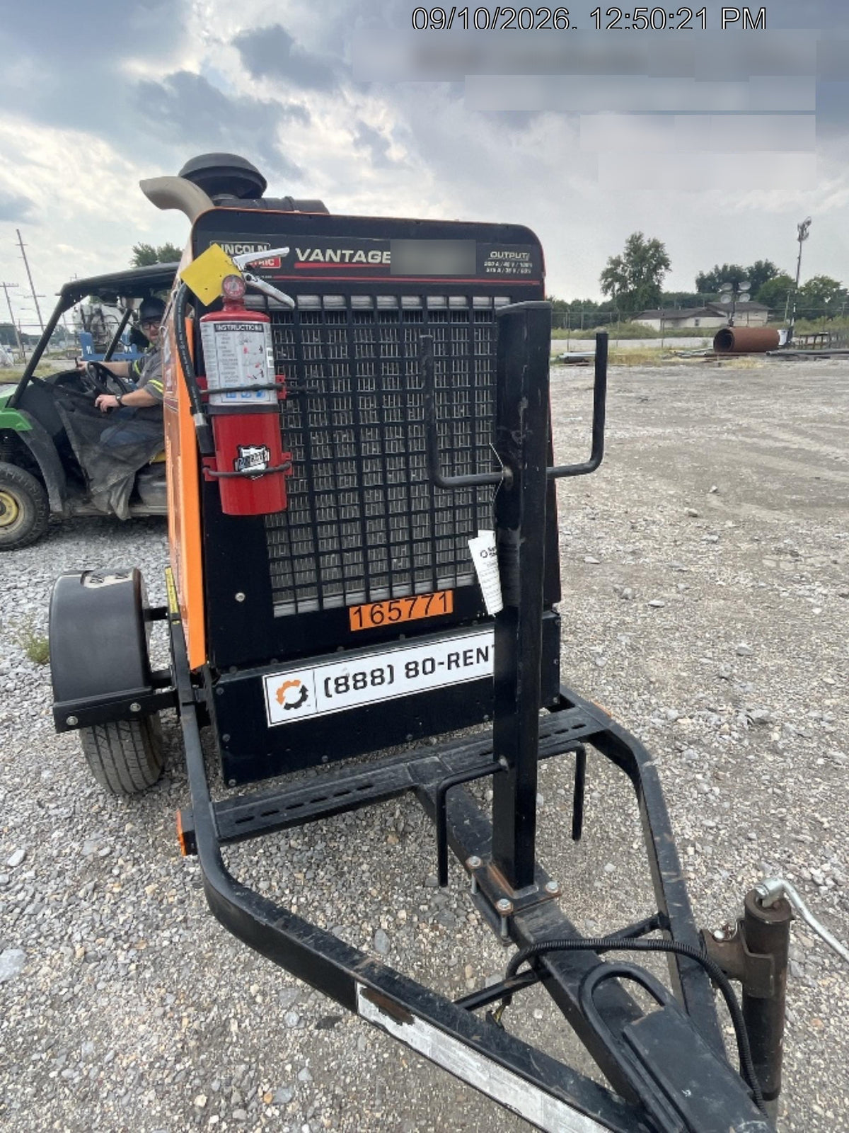 2021 Lincoln Electric Vantage 549X Ready Pak 3, ORANGE (includes trailer, cable rack, fender light kit)
