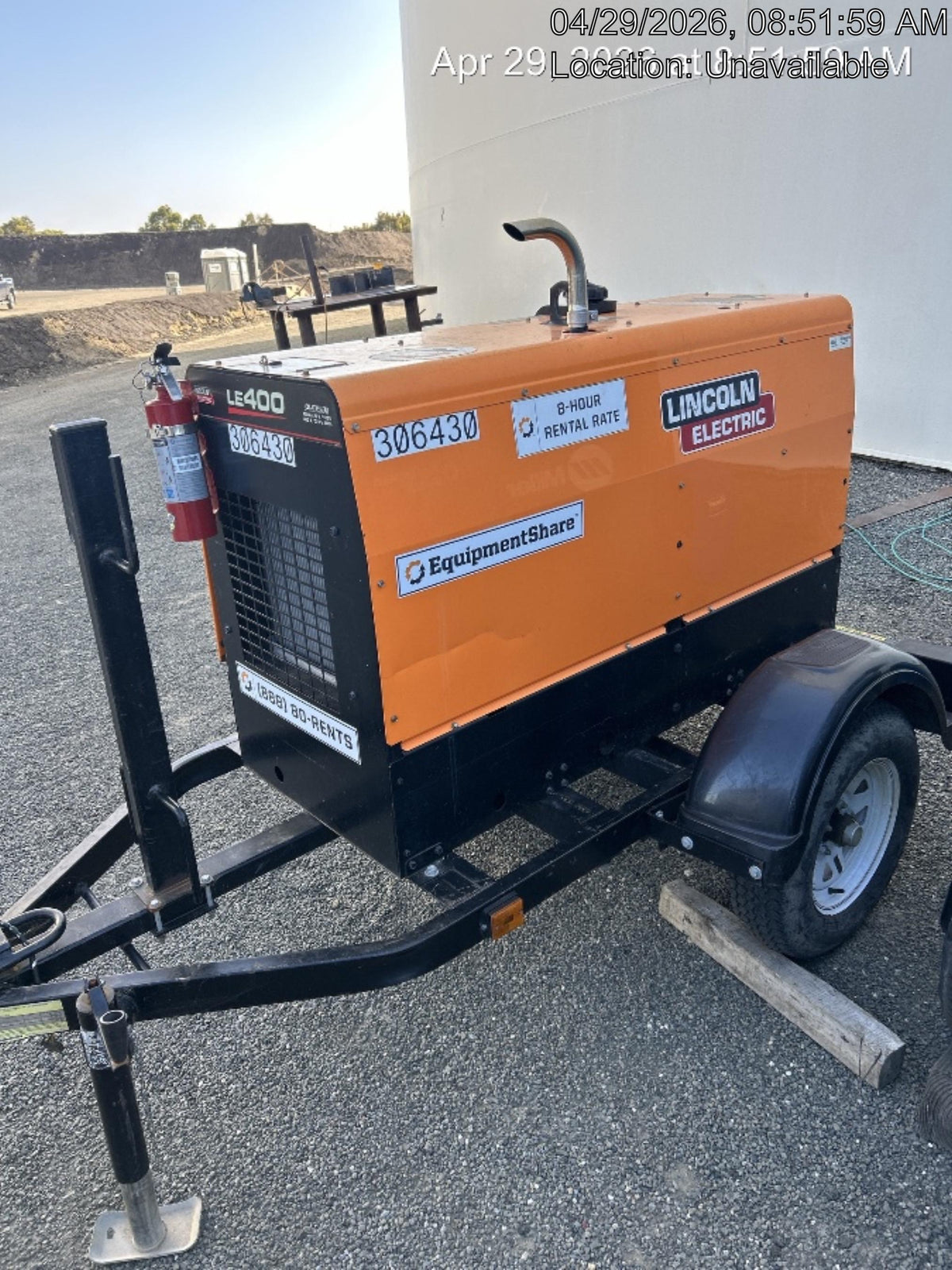 2023 Lincoln Electric LE400 Kubota V1505, Trlr, Cable Rack, Light Kit, ES Decals, T3