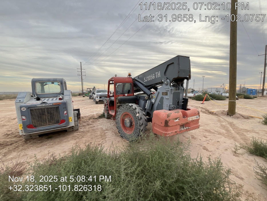 2018 Skyjack SJ1056 TH Skyjack 1056 TH Telehandler w/Open ROPS, Work Lights/Beacon, Solid Tires, 60" Carriage and Forks