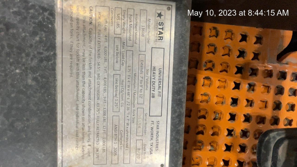 2020 STAR INDUSTRIES M1360B - Star JIB Boom