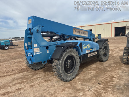 2019 Genie GTH-636 Canopy, Solid RT Tires, LED Work Lights, Beacon 60" QA Carriage, 48" Forks