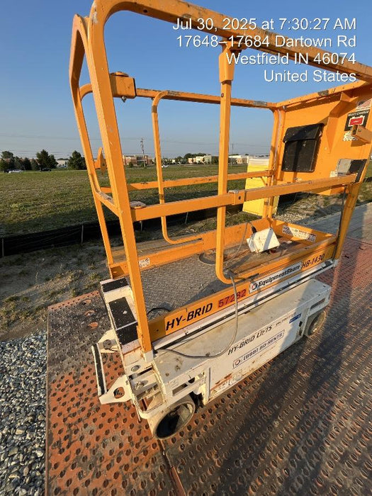 Custom Equipment HB-1430 Hy-Brid Scissor Lift
Platform capacity up to 670 lbs
Working height up to 20 ft
Weighs under 1,700 lbs
Non-marking wheels
