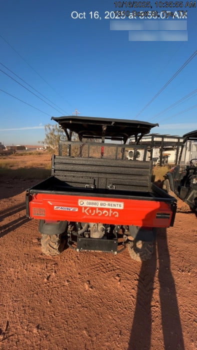 2022 Kubota RTV-X1140W-H Plastic Canopy, Windshield Acrylic Clear, LED Strobe Light, Wire Harness Kit, Back up Alarm
