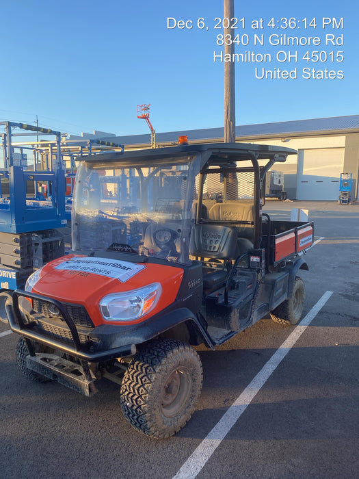 2022 Kubota RTV-X1140W-H Plastic Canopy, Windshield Acrylic Clear, LED Strobe Light, Wire Harness Kit, Back up Alarm