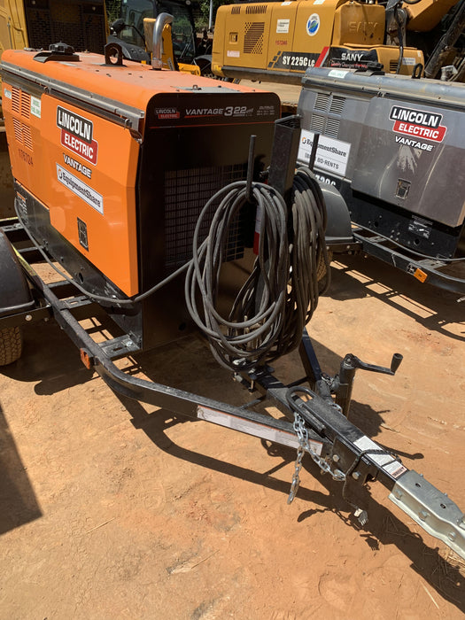 2021 Lincoln Electric Vantage 322 Vantage 322 Ready Pak 3 w/ Decals, ORANGE (includes trailer, cable rack, fender light kit) NO Telematics