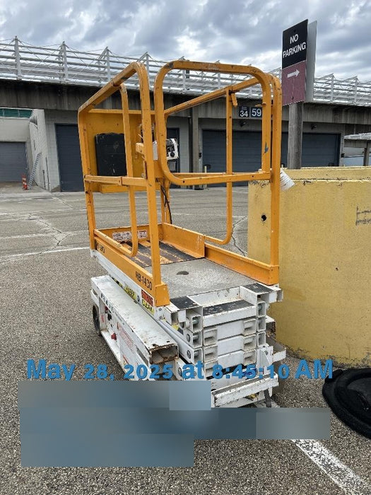 Custom Equipment HB-1430 <ul>
 <li>Hy-Brid Scissor Lift</li>
  <li>Platform capacity up to 670 lbs.</li>
  <li>Working height up to 20 ft</li>
  <li>Weighs under 1,700 lbs.</li>
  <li>Non-marking wheels </li>
</ul>