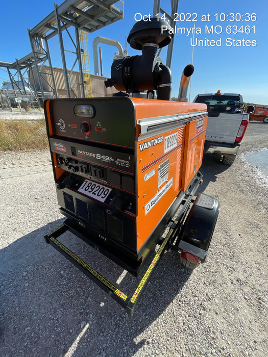 2021 Lincoln Electric Vantage 549X Ready Pak 3, ORANGE (includes trailer, cable rack, fender light kit)