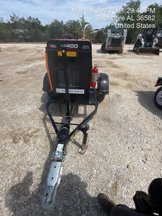 2022 Lincoln Electric LE400 Kubota V1505, Trlr, Cable Rack, Light Kit, ES Decals, T3