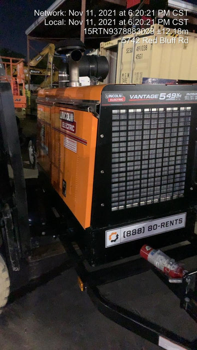 2021 Lincoln Electric Vantage 549X Ready Pak 3, ORANGE (includes trailer, cable rack, fender light kit)