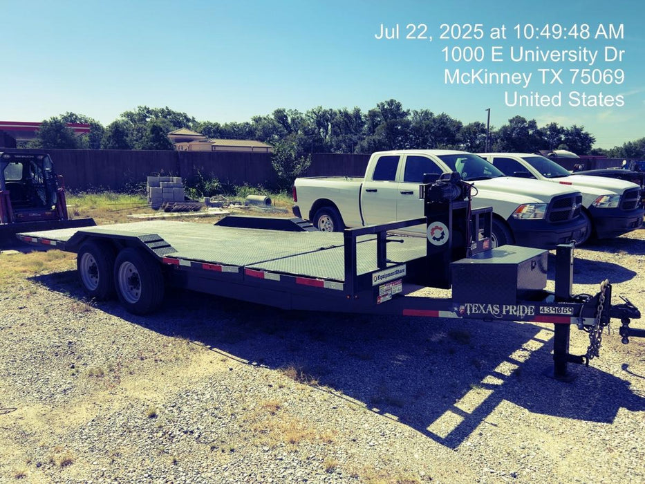 2024 TEXAS PRIDE TRAILERS 21' Lowboy Gravity Tilt Bed 14K Bumper Pull Trailer