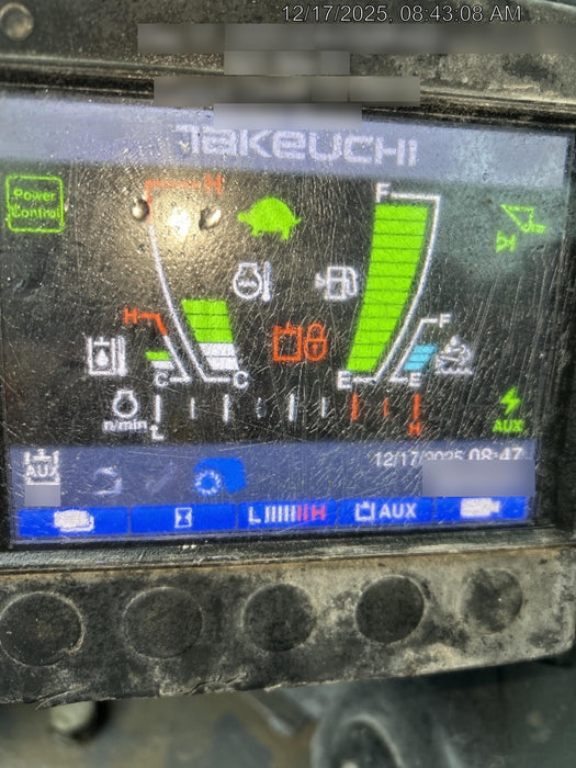 2020 Takeuchi TL12R2-CR Cab/Heat/Air, Hydraulic QC