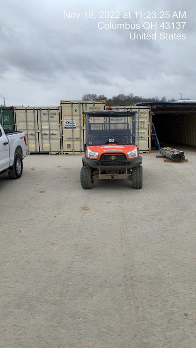 2022 Kubota RTV-X1140W-H Plastic Canopy, Windshield Acrylic Clear, LED Strobe Light, Wire Harness Kit, Back up Alarm