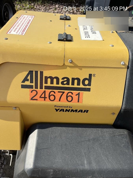 2022 Allmand NLV3GR (4) LED Light Fixture 350W, 23' Vertical Mast, 3kW Prime, Towable, ES Decals, T3