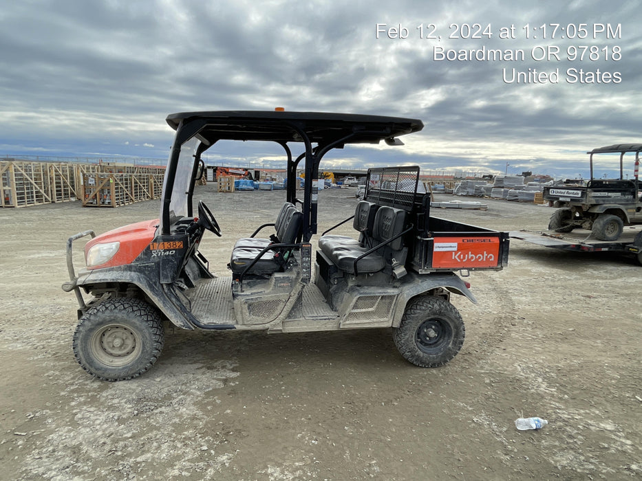 2022 Kubota RTV-X1140W-H Plastic Canopy, Windshield Acrylic Clear, LED Strobe Light, Wire Harness Kit, Back up Alarm