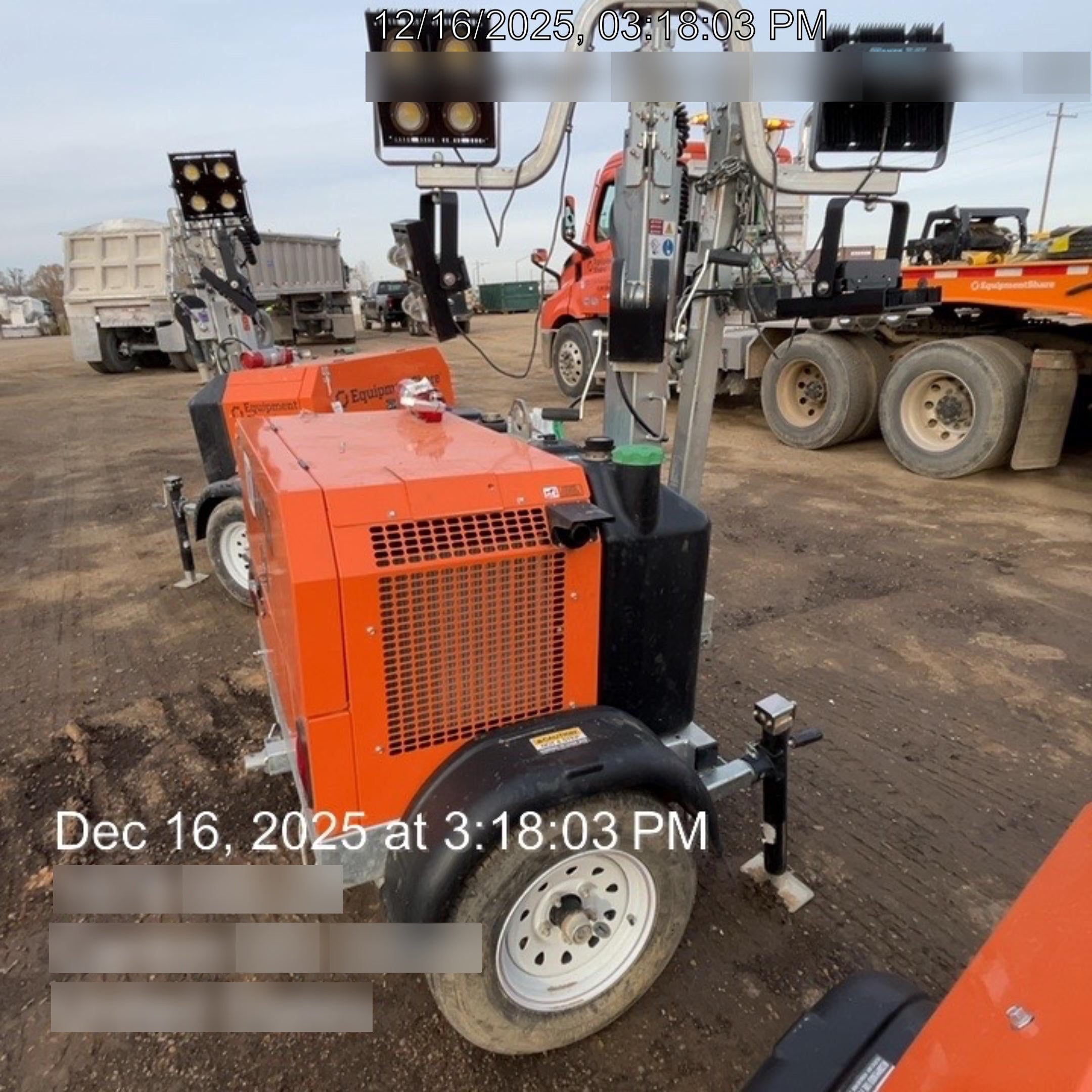 2025 Wanco WLTT-4MM4K Diesel, Mitsubishi L2E, 9.0HP @1800 rpm, Deep Sea Controller, Shore Power Plug, Auto Start, (4) 350W LED Floodlights, 4kW Generator, 60 Gal Fuel Tank, 2" Ball, T3