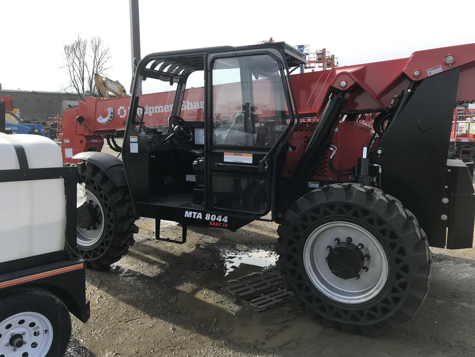 2020 Manitou MTA8044 74hp T4F, Cab/Heat/Air, Cab and Boom LED work lights, Auxiliary Hydraulics, Solid Tires, Amber strobe, Lift Hook w/66" Carriage, 60" Forks